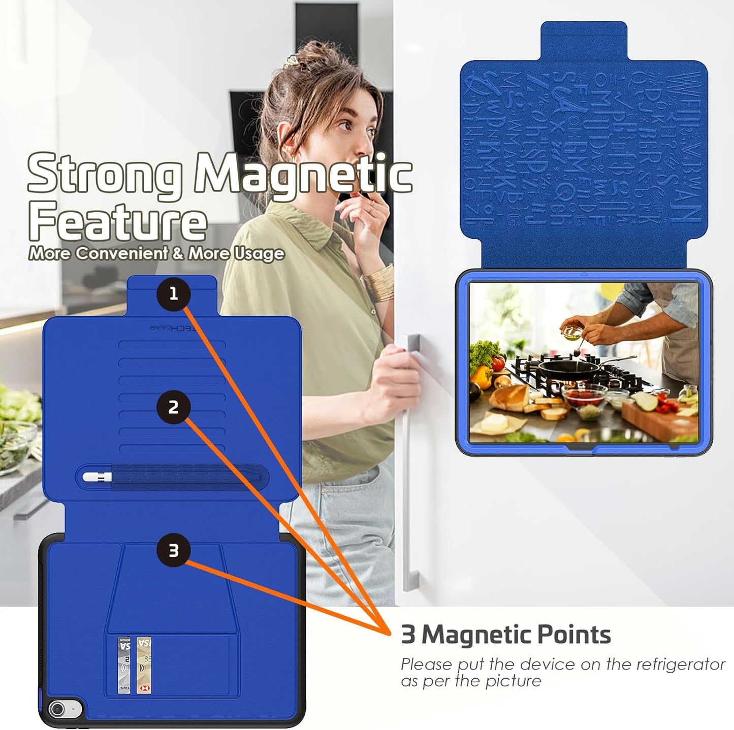 [Enduro Case] Tough Strong Magnetic & Flip Case [Auto Sleep/Wake] Cover with Multi-Angle Stand & Card Slot For Apple iPad 11th & 10th Generation, iPad 2025 / 2022