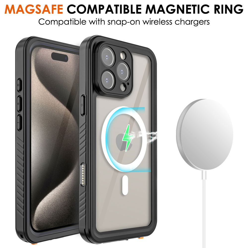 TECHGEAR Waterproof MagSafe Charging Case for iPhone 17 6.3" – IP68 Shockproof 360° Full Body Sealed Cover with Built-In Screen Protector