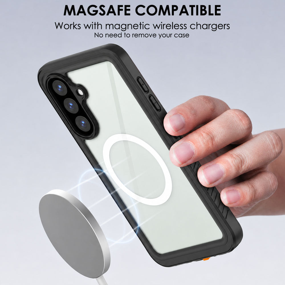 TECHGEAR Waterproof Magnetic Case for Samsung Galaxy S26 – IP68 Shockproof 360° Full Body Sealed Cover with Built-In Screen Protector