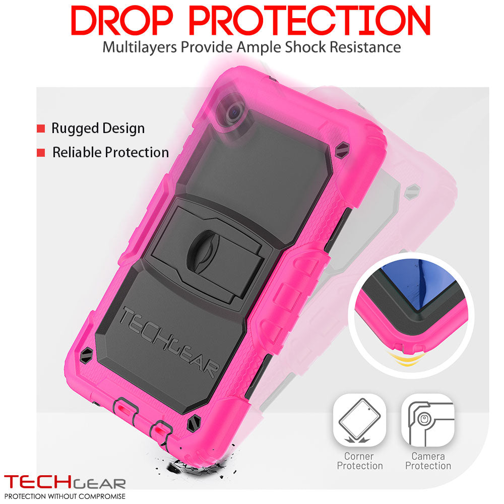 TECHGEAR ArmourSHIELD Case for Samsung Galaxy Tab A11 8.7" (SM-X130/X133/X135) – Tough Rugged Full Body Case with Screen Protector & Kickstand
