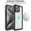 TECHGEAR Waterproof MagSafe Charging Case for iPhone 16 Pro 6.3" – IP68 Shockproof 360° Full Body Sealed Cover with Built-In Screen Protector