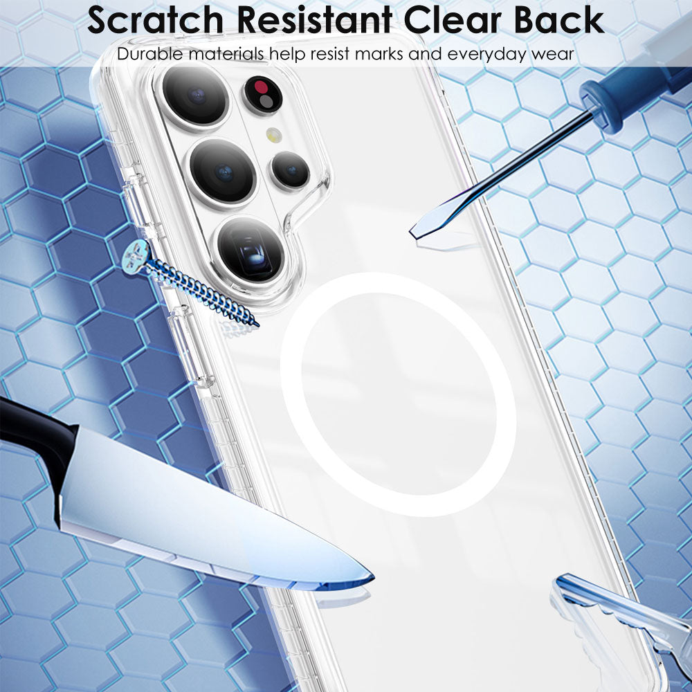 TECHGEAR Clear Magnetic Case for Samsung Galaxy S26 Ultra – Slim Transparent Shockproof Cover with MagSafe Compatible Wireless Charging