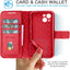 [Leather Wallet Case] Genuine Leather [RFID Blocking] Magnetic Flip Case with Card & Slots and Stand For iPhone 15 6.1"