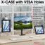 [X-Case] Shockproof Case with VESA 75x75mm Holes, 360 Rotating Stand Mount for Apple iPad Air 11" 7th & 6th, Air 10.9" 4th & 5th, iPad Pro 11" (2018-2022)
