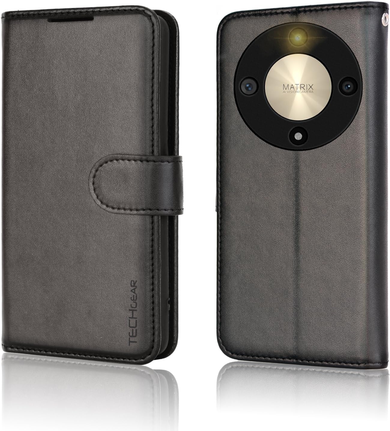 [Wallet Case] Protective Cover with Cash & Card Holder, Stand and Wrist Strap [RFID BLOCKING] For Honor Magic 6 Lite 5G