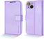 [Leather Wallet Case] Genuine Leather [RFID Blocking] Magnetic Flip Case with Card & Slots and Stand For iPhone 15 Plus