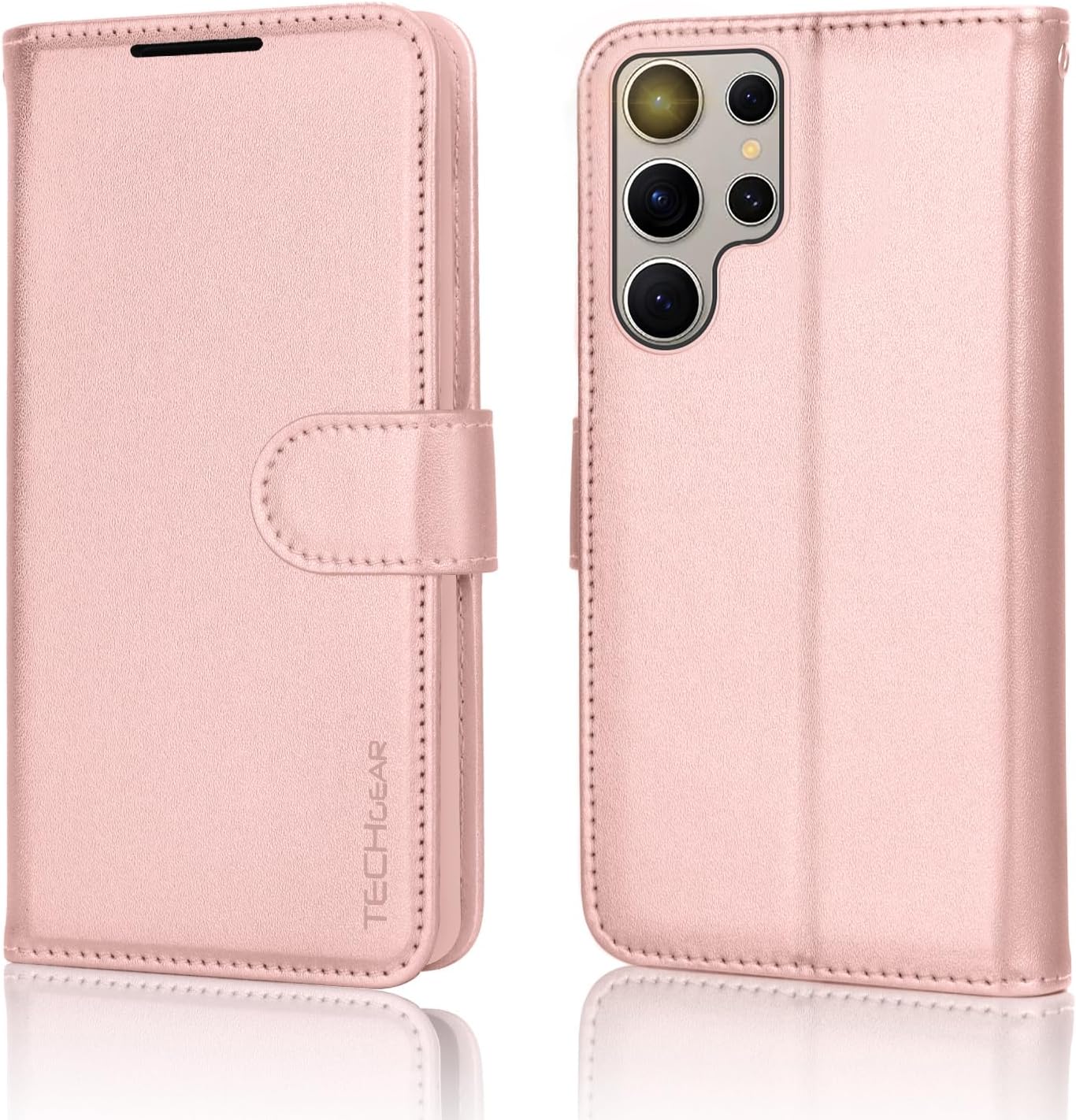 [Wallet Case] Protective Cover with Cash & Card Holder, Stand and Wrist Strap For Samsung Galaxy S24 Ultra