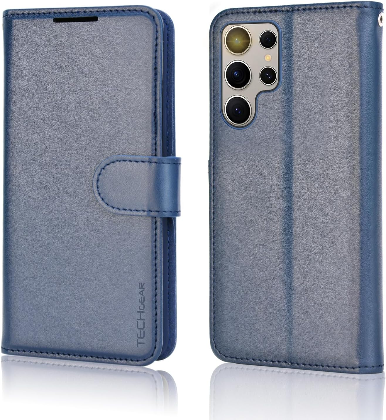 [Wallet Case] Protective Cover with Cash & Card Holder, Stand and Wrist Strap For Samsung Galaxy S24 Ultra