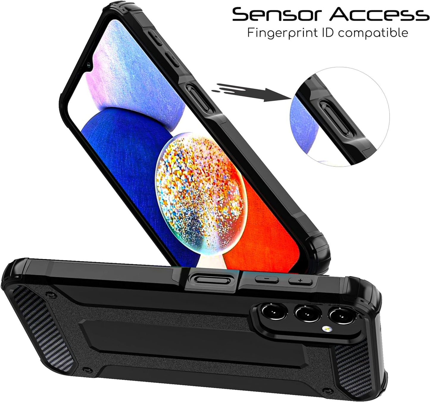 [Tough Armoured] ShockProof, Rugged, Heavy Duty Protective Impact Case Cover for Samsung Galaxy A15 5G