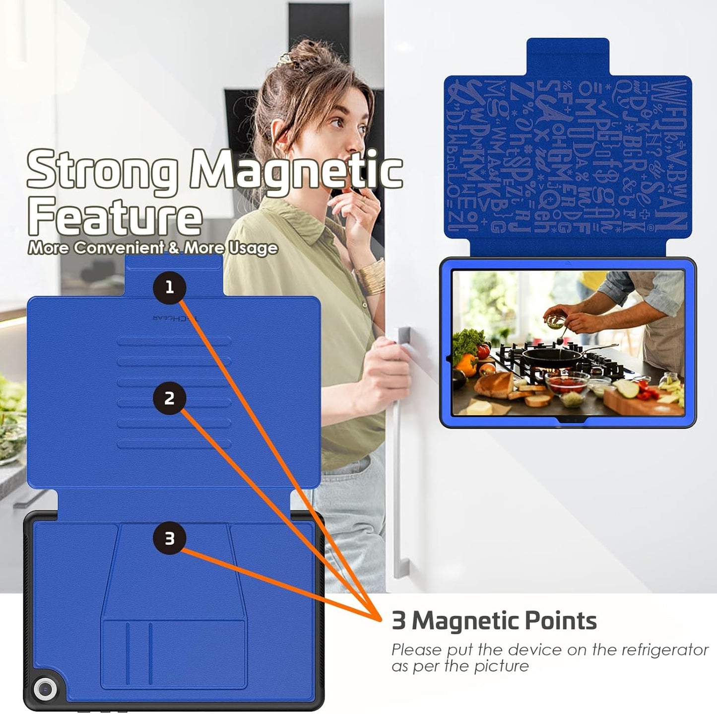 [Enduro Case] Tough Strong Magnetic & Flip Case [Auto Sleep/Wake] Cover with Multi-Angle Stand & Card Slot For Samsung Tab A9 Plus 11" (SM-X210/X215)