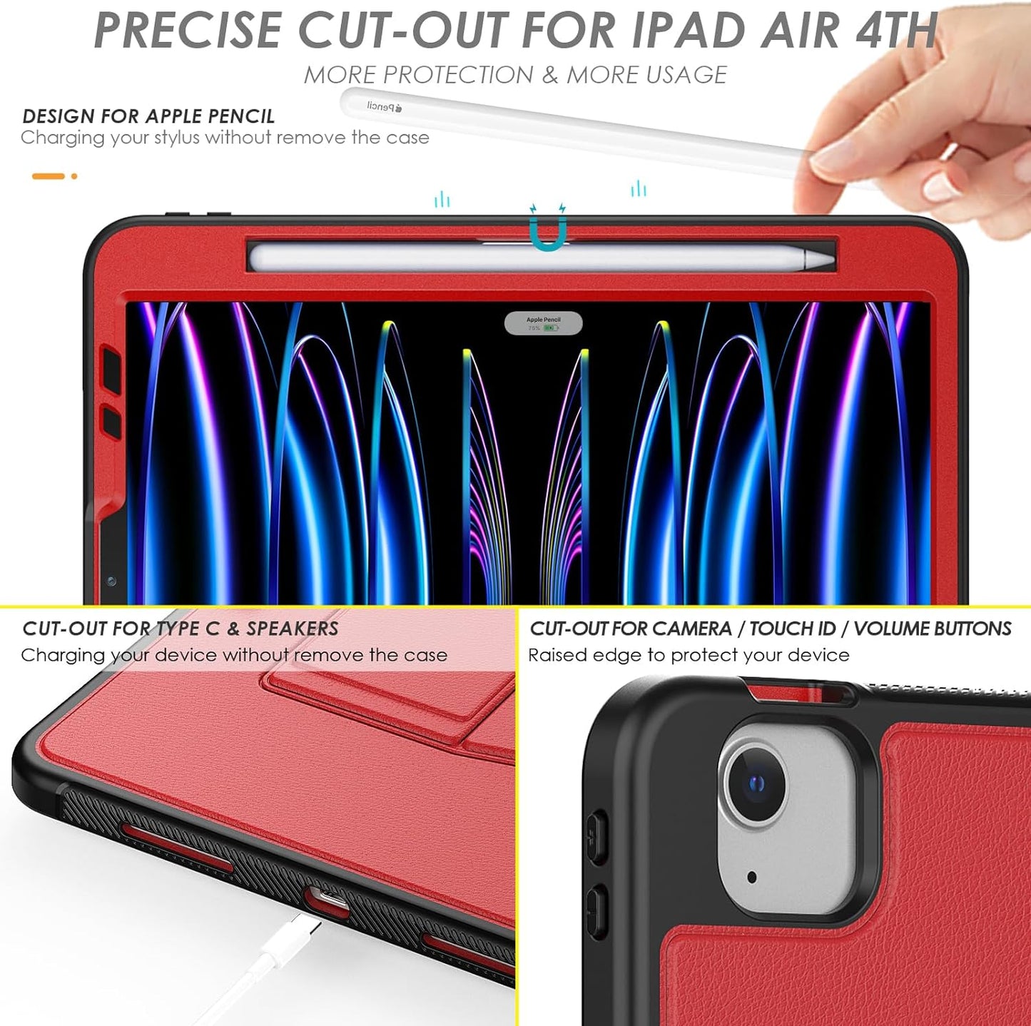 [Enduro Case] Tough Strong Magnetic & Flip Case [Auto Sleep/Wake] Cover with Multi-Angle Stand & Card Slot For Apple iPad Air 10.9", iPad Pro 11"