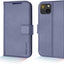[Leather Wallet Case] Genuine Leather [RFID Blocking] Magnetic Flip Case with Card & Slots and Stand For iPhone 15 6.1"