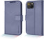 [Leather Wallet Case] Genuine Leather [RFID Blocking] Magnetic Flip Case with Card & Slots and Stand For iPhone 15 Plus
