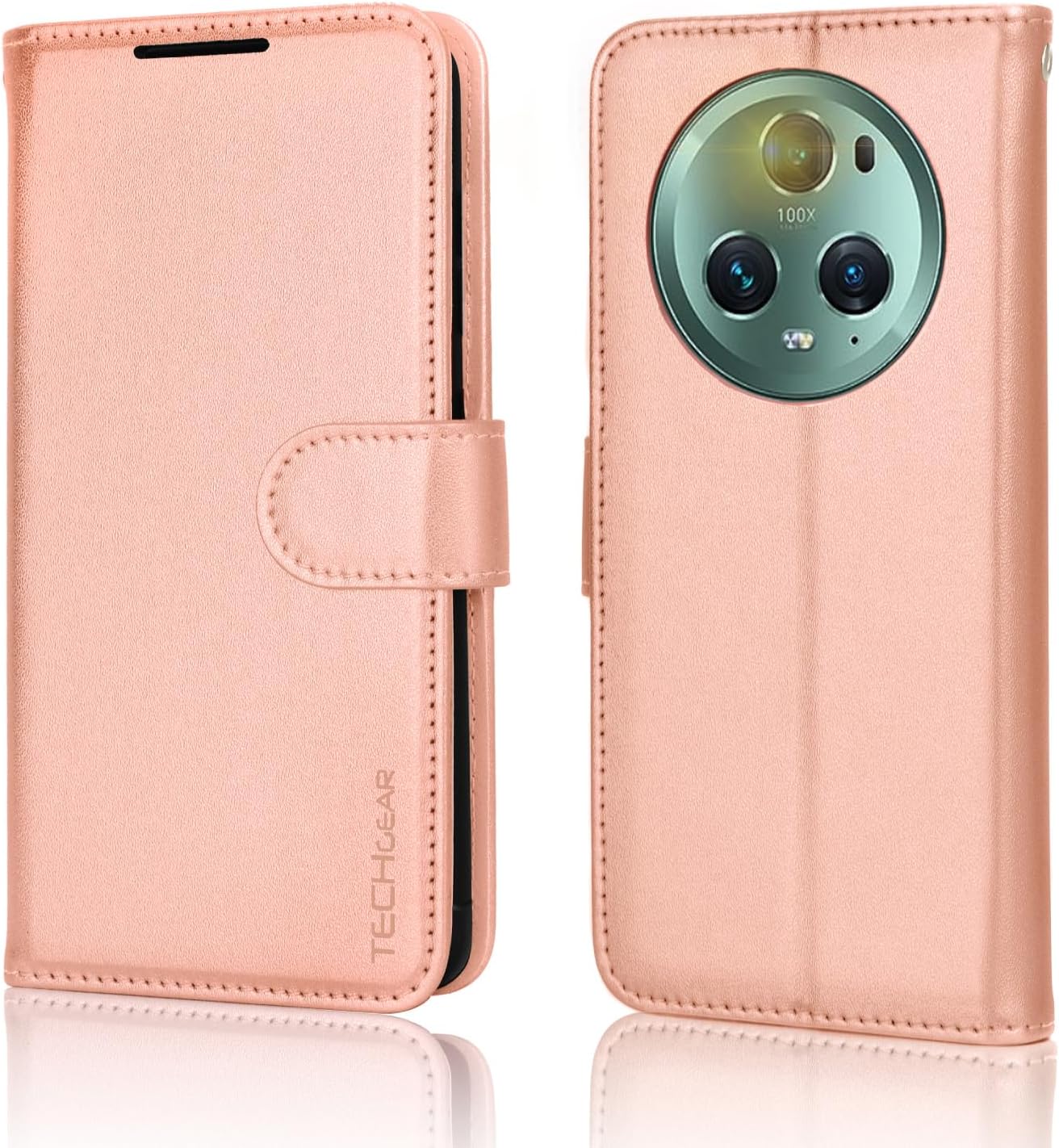 [Wallet Case] Protective Cover with Cash & Card Holder, Stand and Wrist Strap For Honor Magic 5 Pro 5G