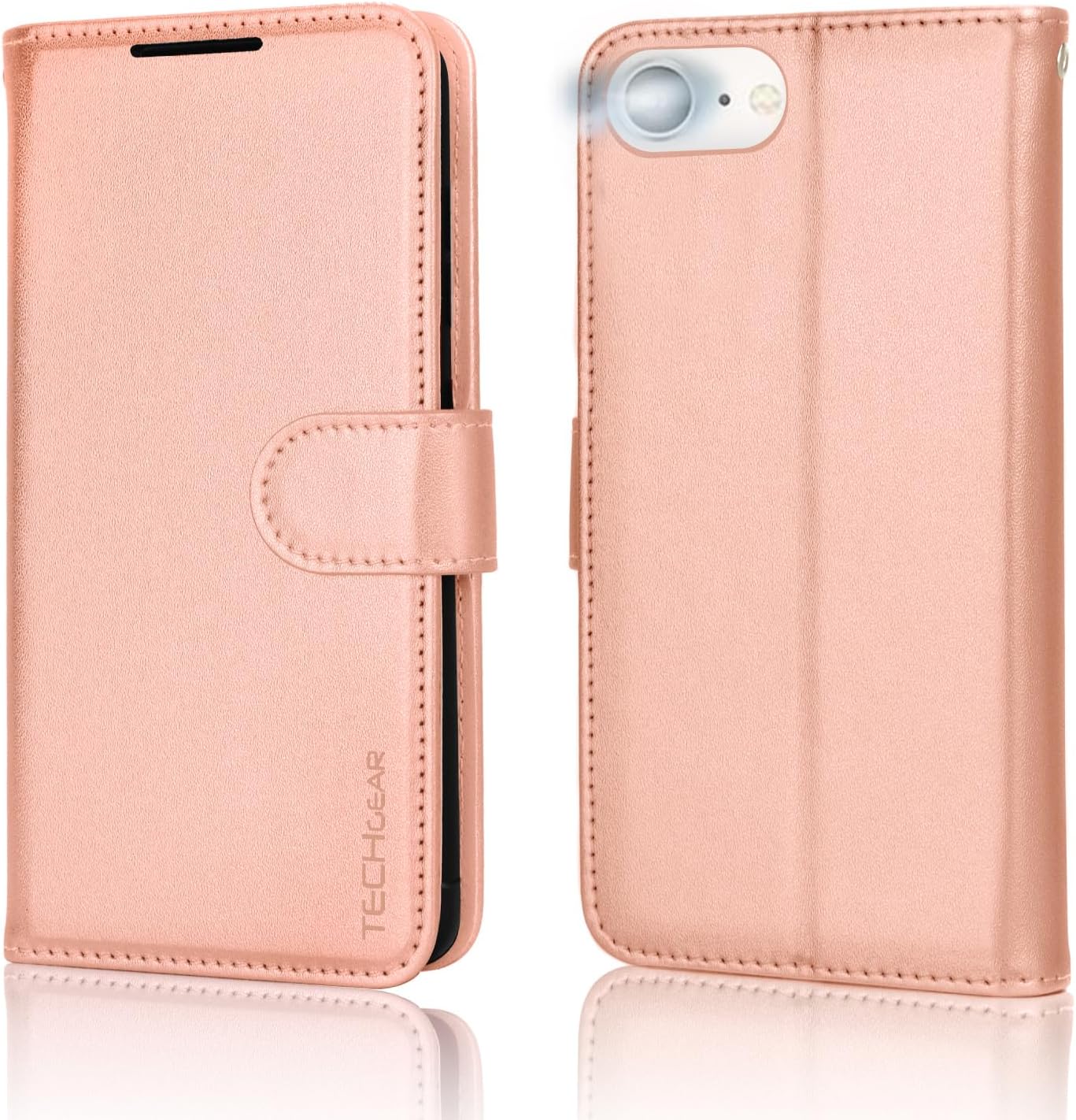 [Wallet Case] Protective Cover with Cash & Card Holder, Stand and Wrist Strap For Apple iPhone SE 3 / SE 2 / iPhone 8 7 6 6s 4.7"