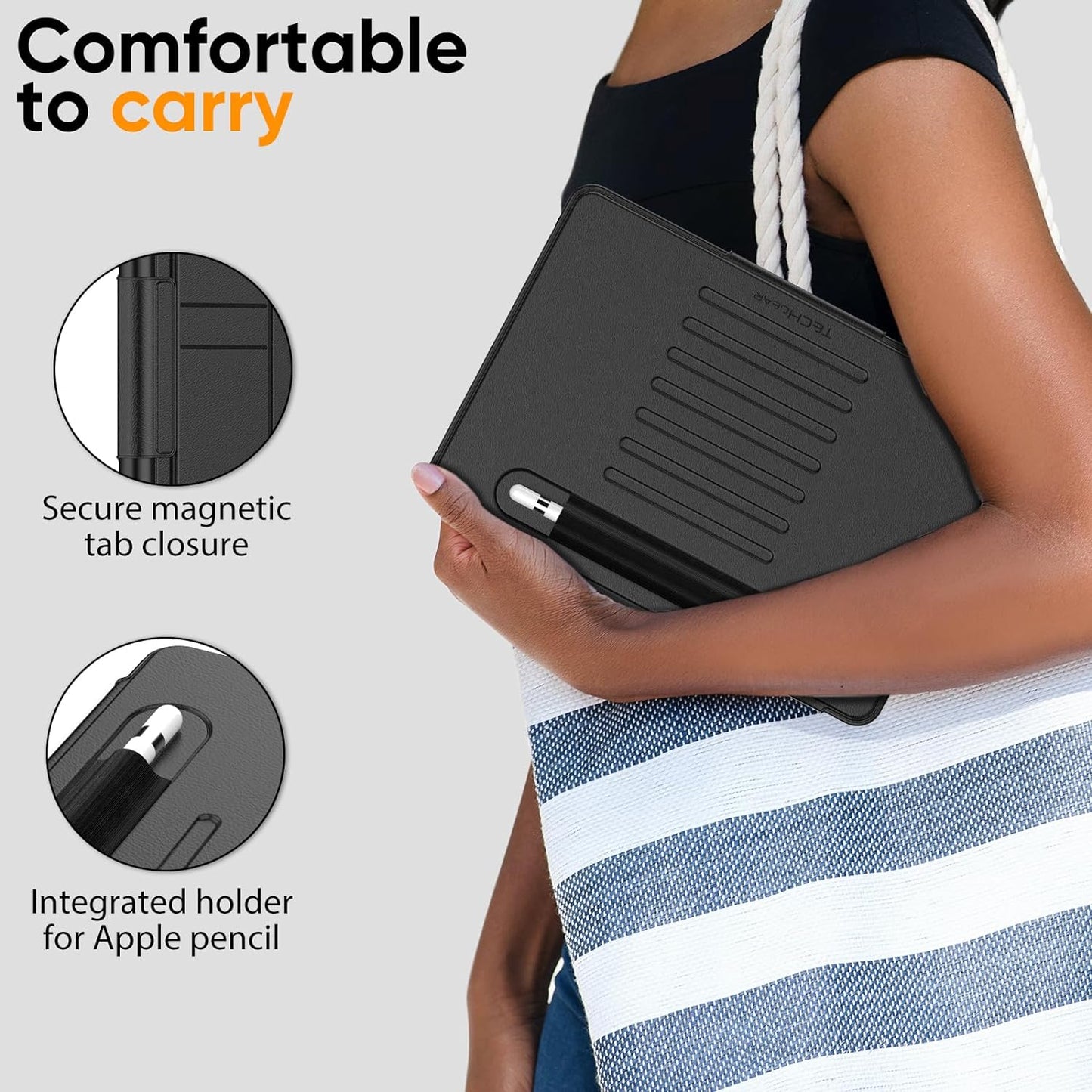 [Enduro Case] Tough Strong Magnetic & Flip Case [Auto Sleep/Wake] Cover with Multi-Angle Stand & Card Slot For Apple iPad 10.2" 2021-2019 9th-7th Gen