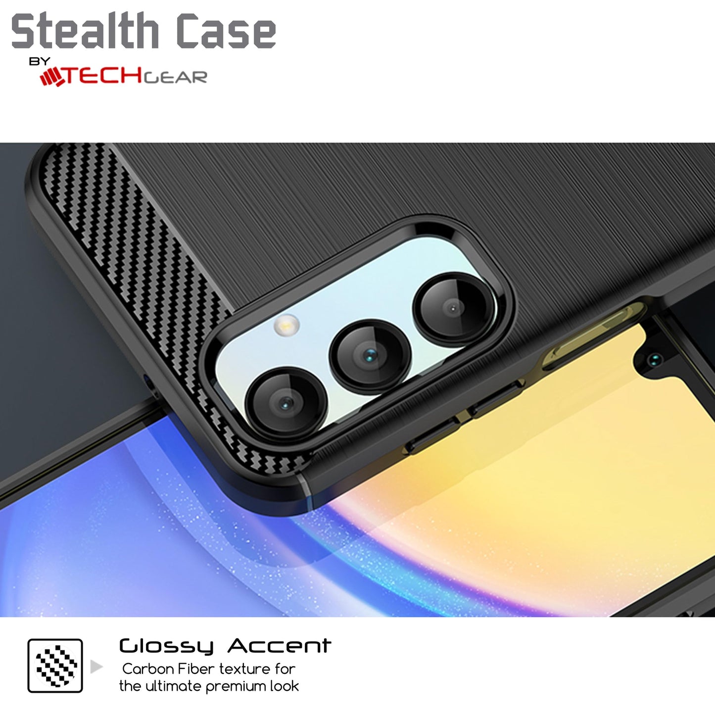 [Stealth Case] Samsung Galaxy A16 5G / A16 4G Soft Protective Slim Cover with Carbon Fibre Detailing