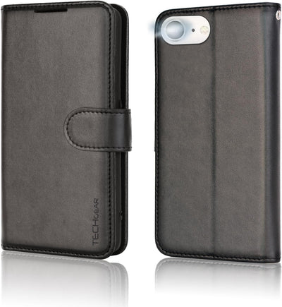 [Wallet Case] Protective Cover with Cash & Card Holder, Stand and Wrist Strap For Apple iPhone SE 3 / SE 2 / iPhone 8 7 6 6s 4.7"