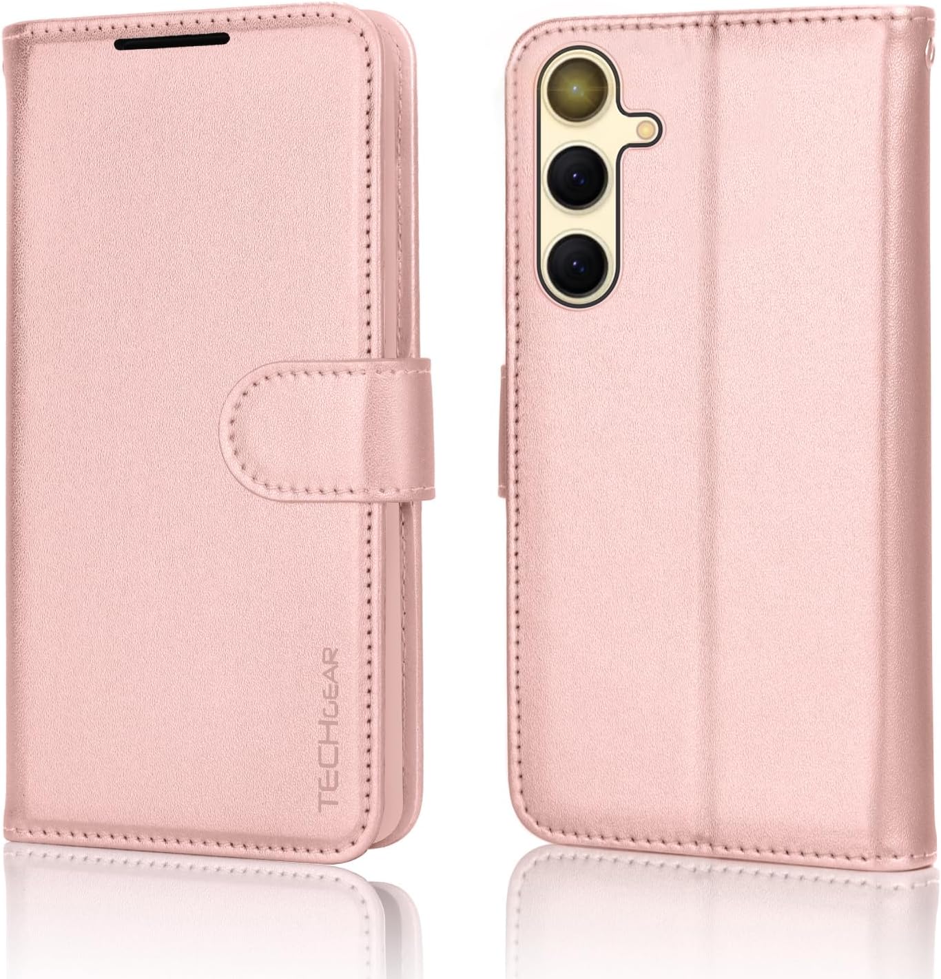 [Wallet Case] Protective Cover with Cash & Card Holder, Stand and Wrist Strap For Samsung Galaxy S24 Plus