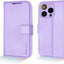 [Leather Wallet Case] Genuine Leather [RFID Blocking] Magnetic Flip Case with Card & Slots and Stand For iPhone 15 Pro