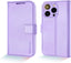 [Leather Wallet Case] Genuine Leather [RFID Blocking] Magnetic Flip Case with Card & Slots and Stand For iPhone 15 Pro