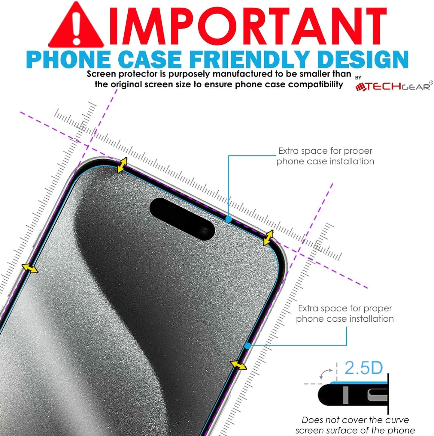 iPhone 15 Pro Max Tempered Glass Screen Protectors