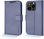 [Leather Wallet Case] Genuine Leather [RFID Blocking] Magnetic Flip Case with Card & Slots and Stand For iPhone 15 Pro