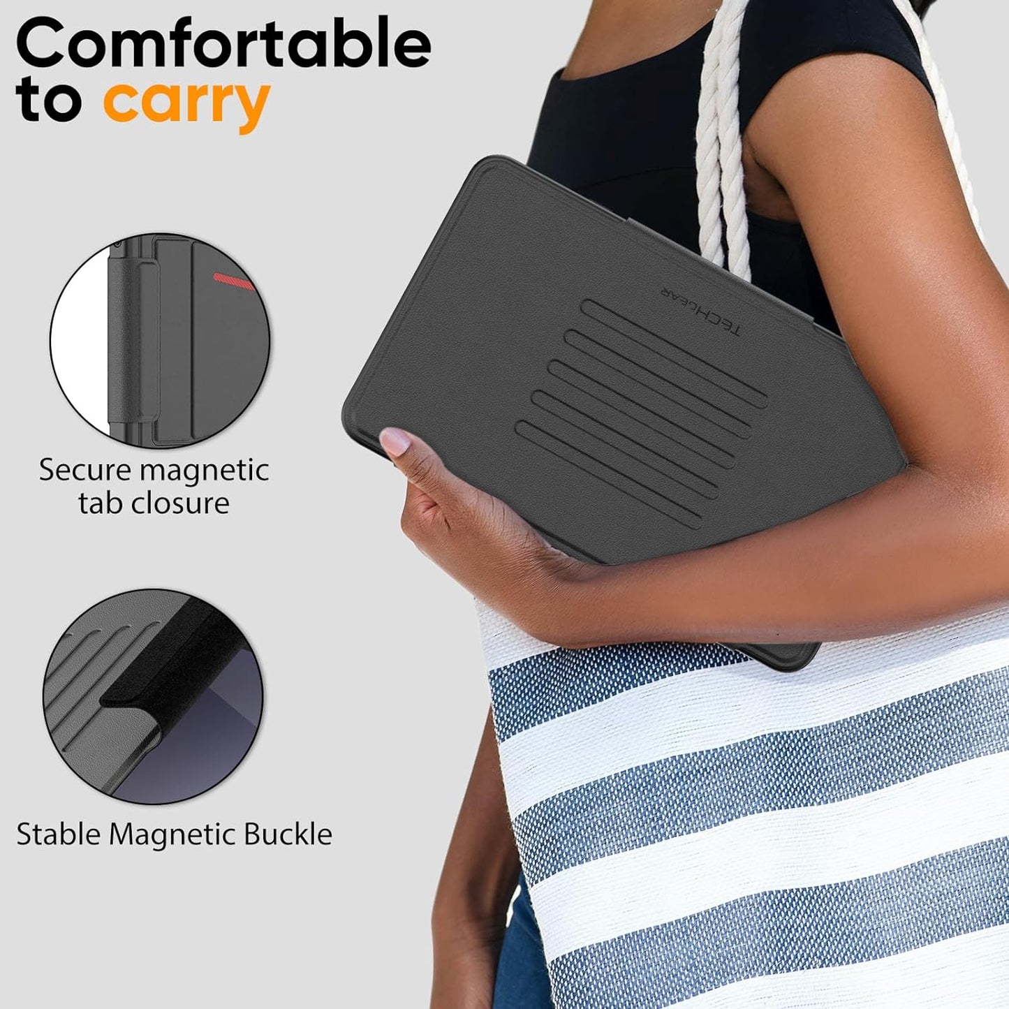 [Enduro Case] Tough Strong Magnetic & Flip Case [Auto Sleep/Wake] Cover with Multi-Angle Stand & Card Slot For Samsung Tab A9 8.7" (SM-X110 / X115)