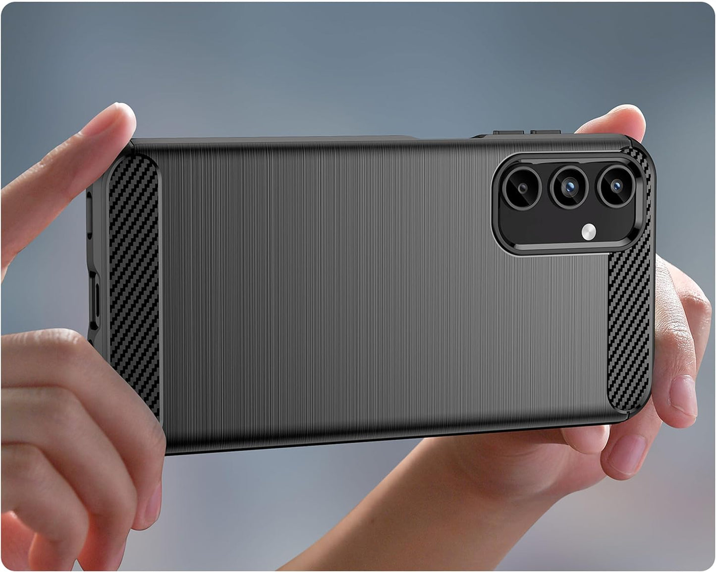 [Stealth Case] Samsung Galaxy A15 5g Soft Protective Slim Cover with Carbon Fibre Detailing