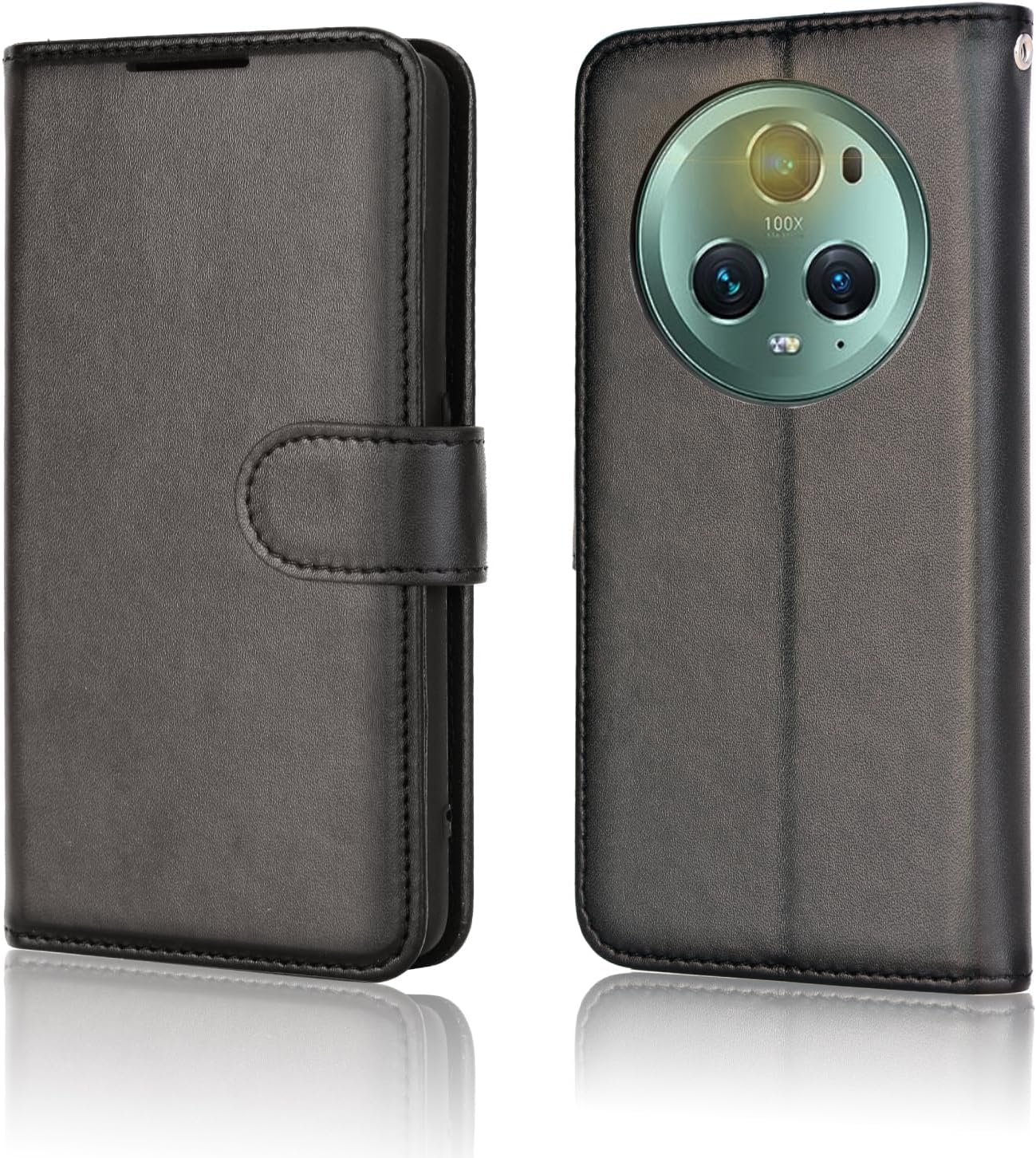 [Wallet Case] Protective Cover with Cash & Card Holder, Stand and Wrist Strap For Honor Magic 5 Pro 5G