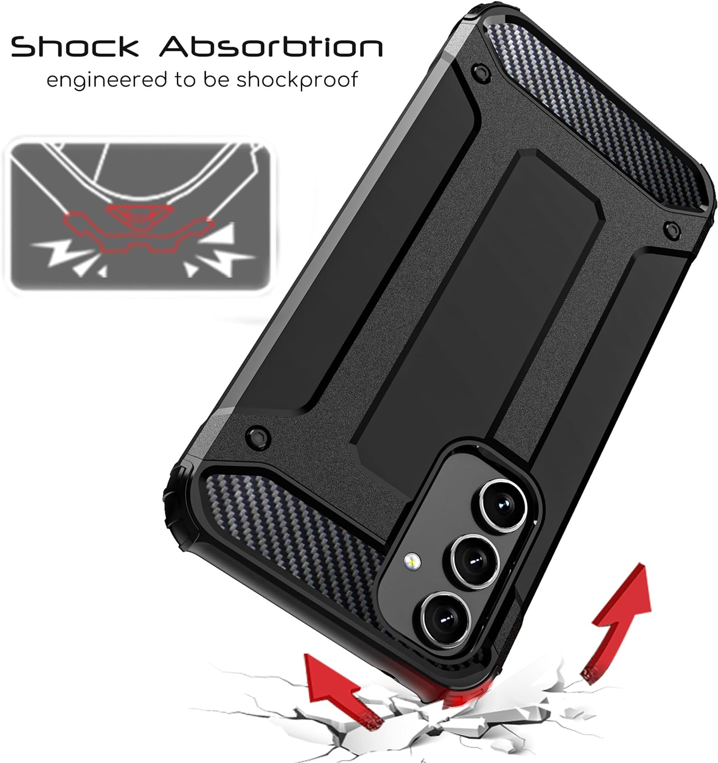 [Tough Armoured] ShockProof, Rugged, Heavy Duty Protective Impact Case Cover for Samsung Galaxy S23 FE 5G