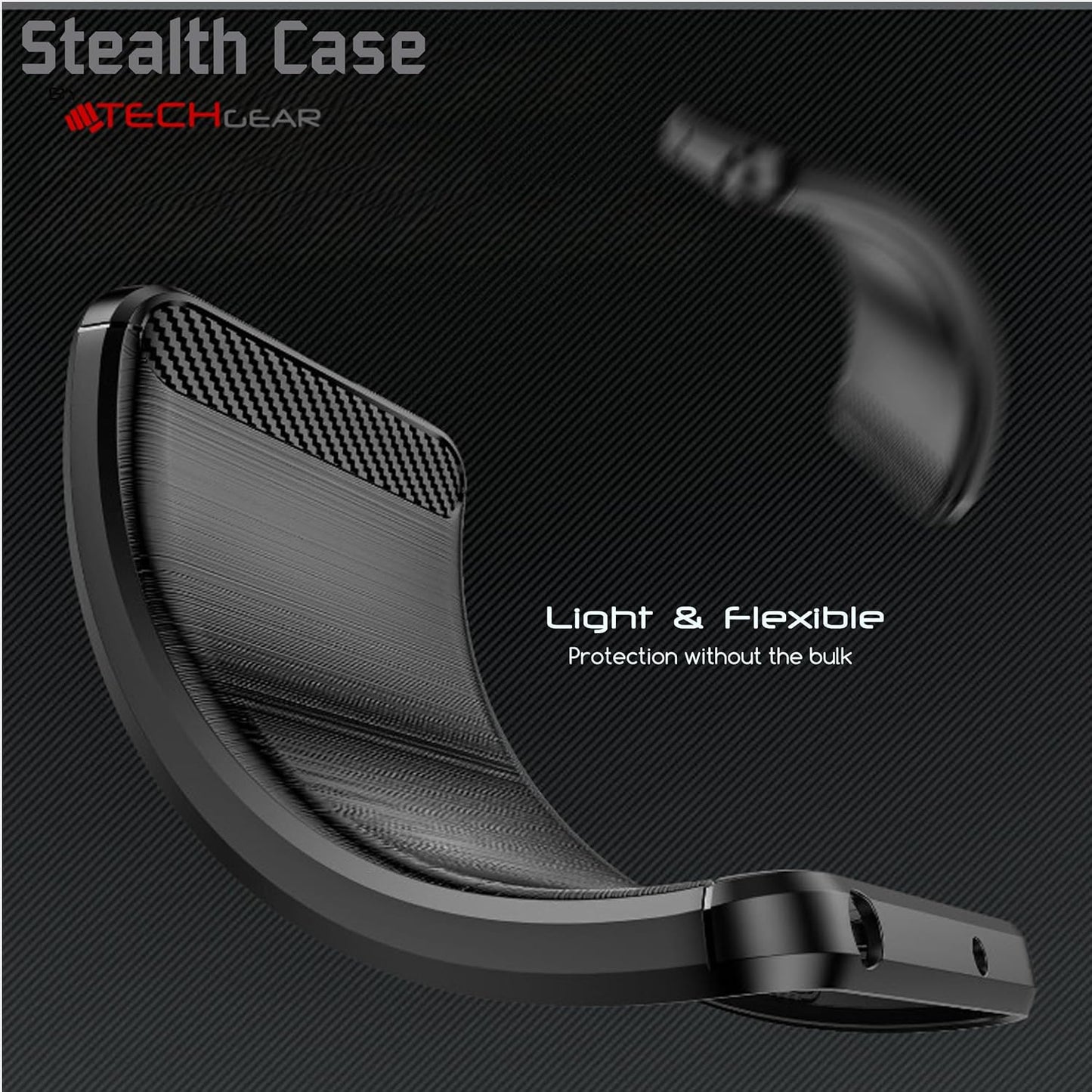 [Stealth Case] Premium Shockproof Soft Slim Cover with Carbon Fibre Effect For Motorola Moto G14