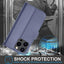 [Leather Wallet Case] Genuine Leather [RFID Blocking] Magnetic Flip Case with Card & Slots and Stand For iPhone 15 Pro