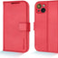 [Leather Wallet Case] Genuine Leather [RFID Blocking] Magnetic Flip Case with Card & Slots and Stand For iPhone 15 6.1"