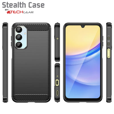 [Stealth Case] Samsung Galaxy A16 5G / A16 4G Soft Protective Slim Cover with Carbon Fibre Detailing