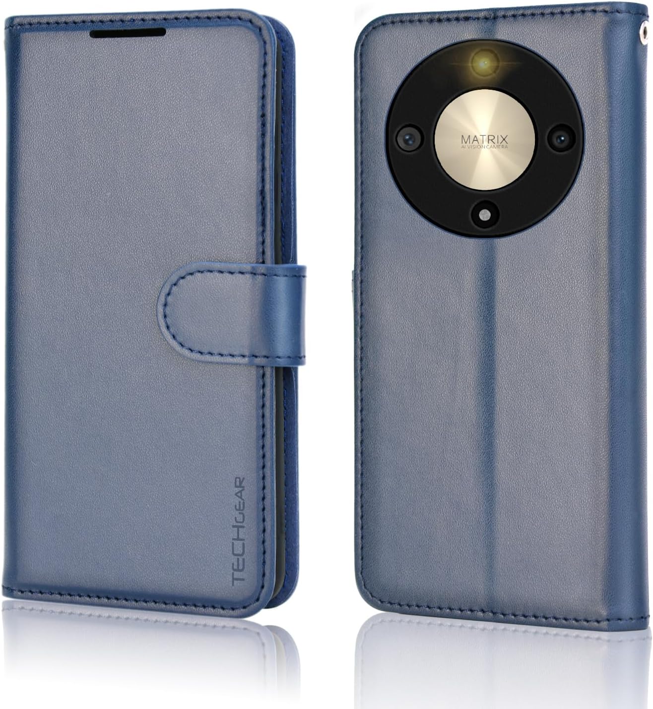 [Wallet Case] Protective Cover with Cash & Card Holder, Stand and Wrist Strap [RFID BLOCKING] For Honor Magic 6 Lite 5G
