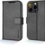 [Leather Wallet Case] Genuine Leather [RFID Blocking] Magnetic Flip Case with Card & Slots and Stand For iPhone 15 Pro