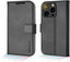 [Leather Wallet Case] Genuine Leather [RFID Blocking] Magnetic Flip Case with Card & Slots and Stand For iPhone 15 Pro