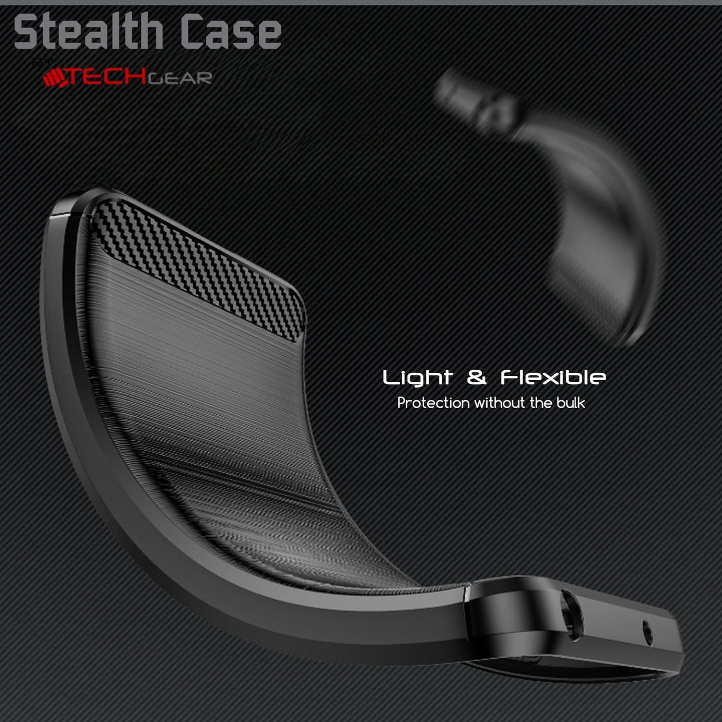 [Stealth Case] Samsung Galaxy A15 5g Soft Protective Slim Cover with Carbon Fibre Detailing