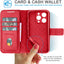 [Leather Wallet Case] Genuine Leather [RFID Blocking] Magnetic Flip Case with Card & Slots and Stand For iPhone 15 Pro