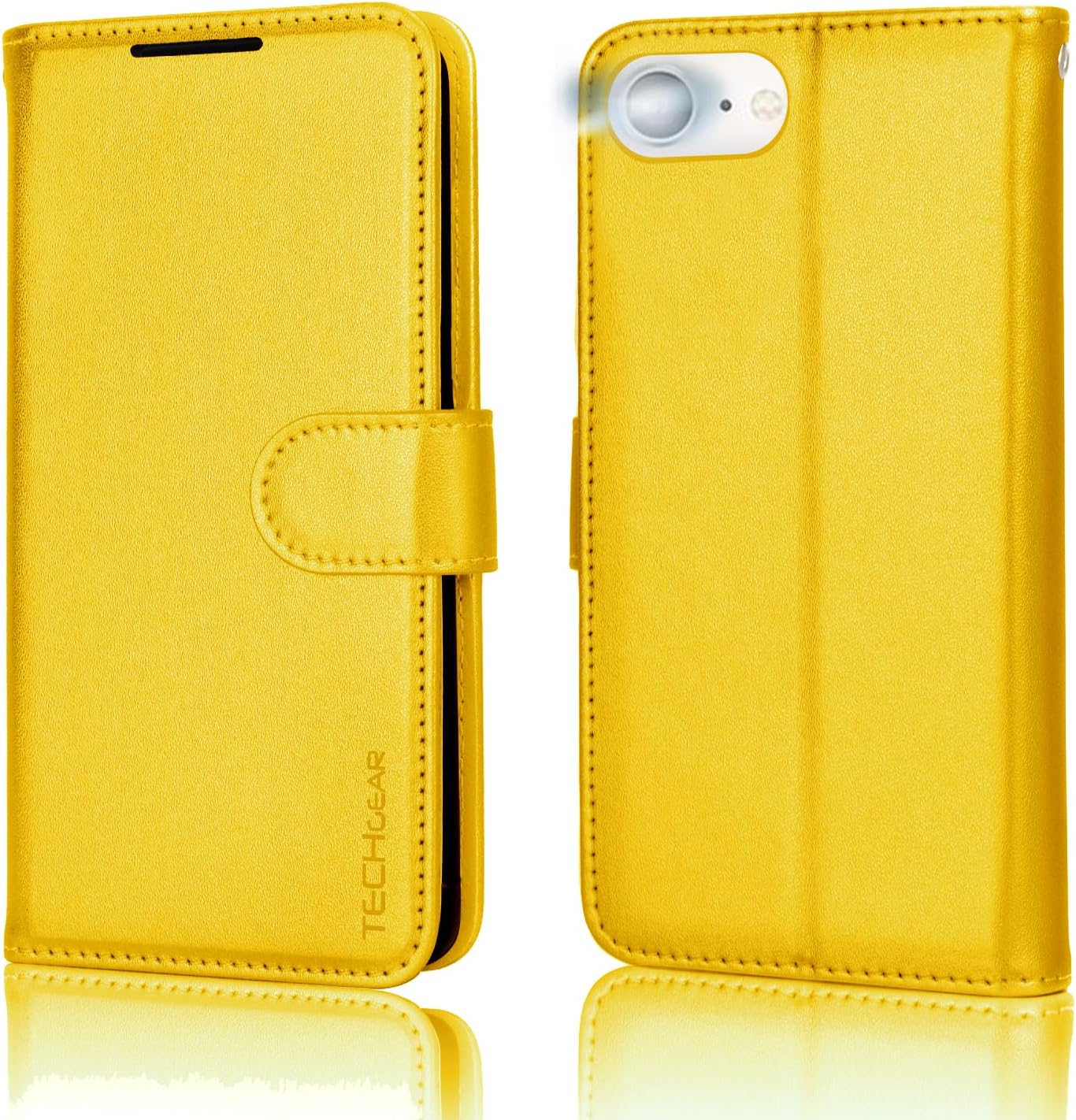 [Wallet Case] Protective Cover with Cash & Card Holder, Stand and Wrist Strap For Apple iPhone SE 3 / SE 2 / iPhone 8 7 6 6s 4.7"