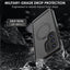 TECHGEAR Waterproof Magnetic Stand Case for Samsung Galaxy S25 Ultra – IP68 Shockproof Full Body Magnetic Charging Compatible Cover