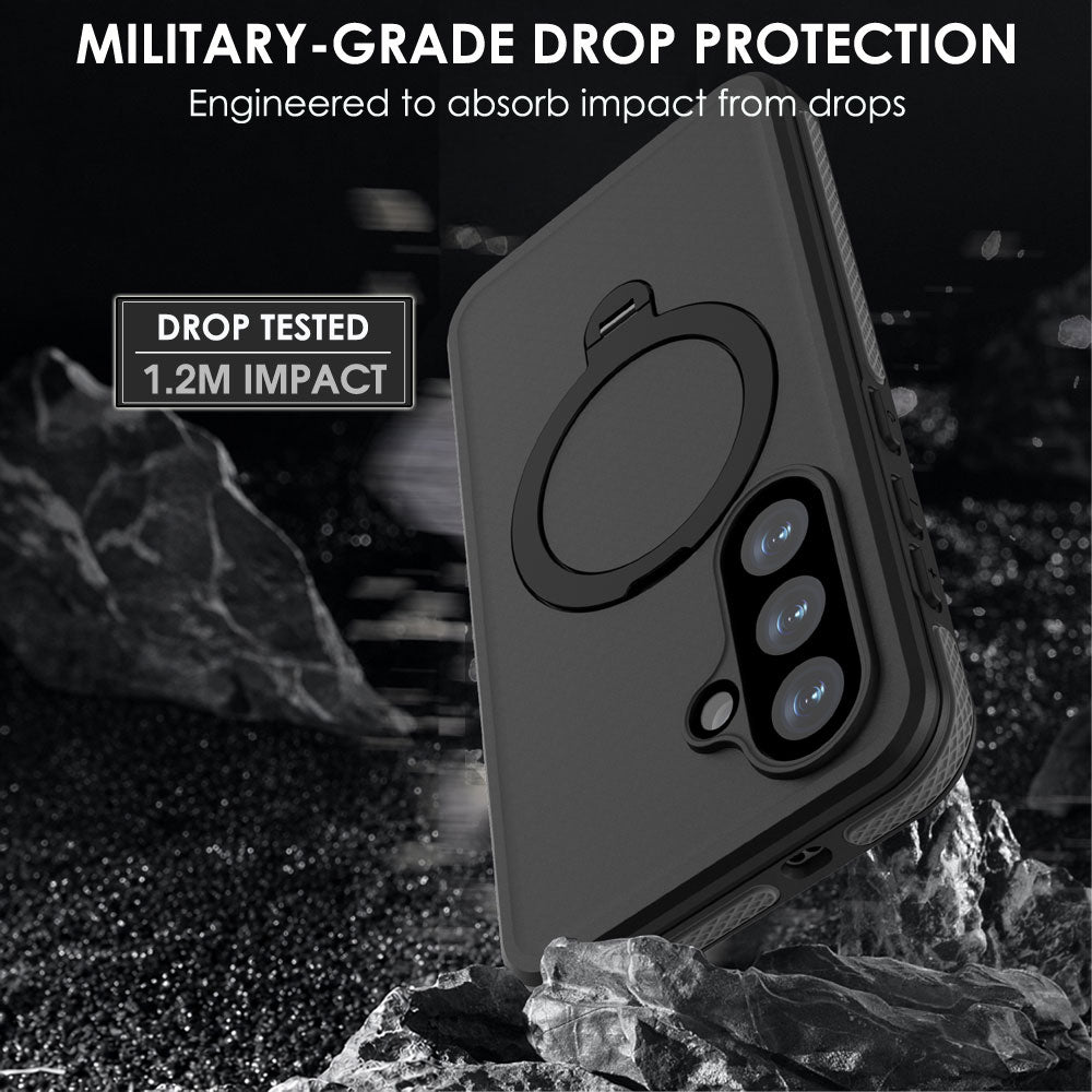 TECHGEAR Waterproof Magnetic Stand Case for Samsung Galaxy S26 – IP68 Shockproof Full Body Magnetic Charging Compatible Cover