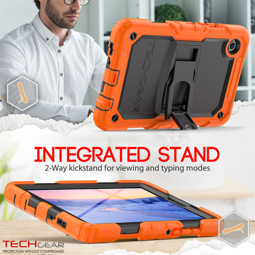 TECHGEAR ArmourSHIELD Case for Samsung Galaxy Tab A11 8.7" (SM-X130/X133/X135) – Tough Rugged Full Body Case with Screen Protector & Kickstand