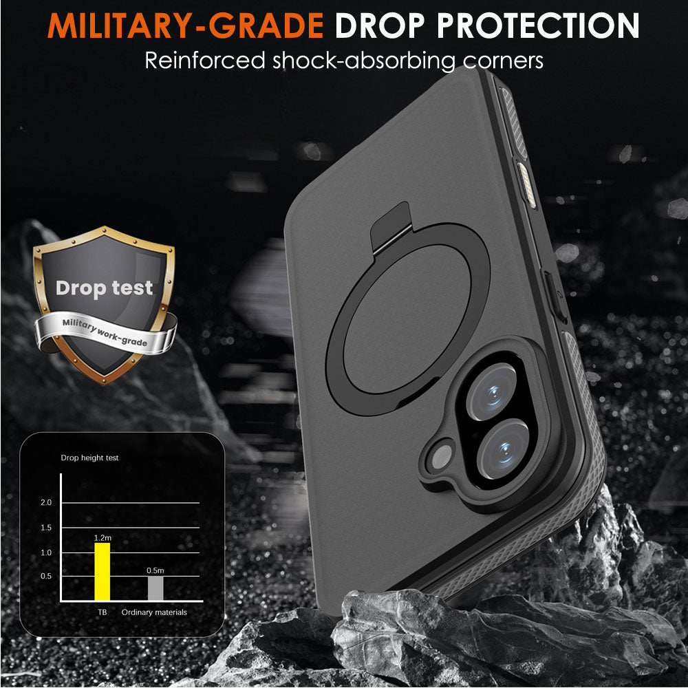 TECHGEAR Waterproof Magnetic Stand Case for iPhone 16 6.1" – IP68 Shockproof MagSafe Compatible Cover