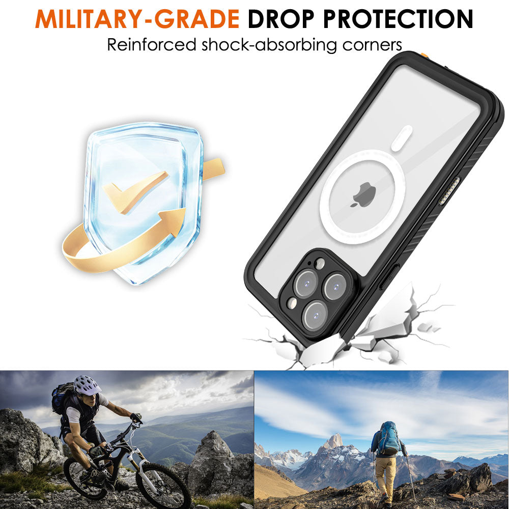 TECHGEAR Waterproof MagSafe Charging Case for iPhone 16 Pro 6.3" – IP68 Shockproof 360° Full Body Sealed Cover with Built-In Screen Protector