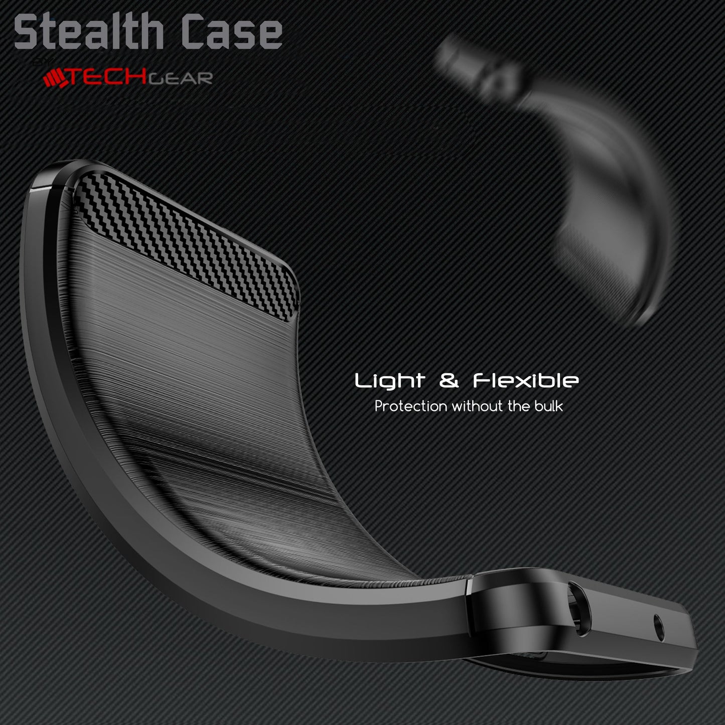 [Stealth Case] Samsung Galaxy A16 5G / A16 4G Soft Protective Slim Cover with Carbon Fibre Detailing