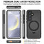 TECHGEAR Waterproof Magnetic Stand Case for Samsung Galaxy S25 – IP68 Shockproof Full Body Magnetic Charging Compatible Cover