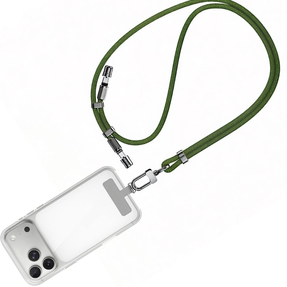 TECHGEAR USB-C to USB-C Lanyard Charging Cable 100W PD, Adjustable 45-80cm Wearable Crossbody Phone Neck Strap, Braided Fast Charge Cable