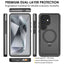 TECHGEAR Waterproof Magnetic Stand Case for Samsung Galaxy S25 Ultra – IP68 Shockproof Full Body Magnetic Charging Compatible Cover